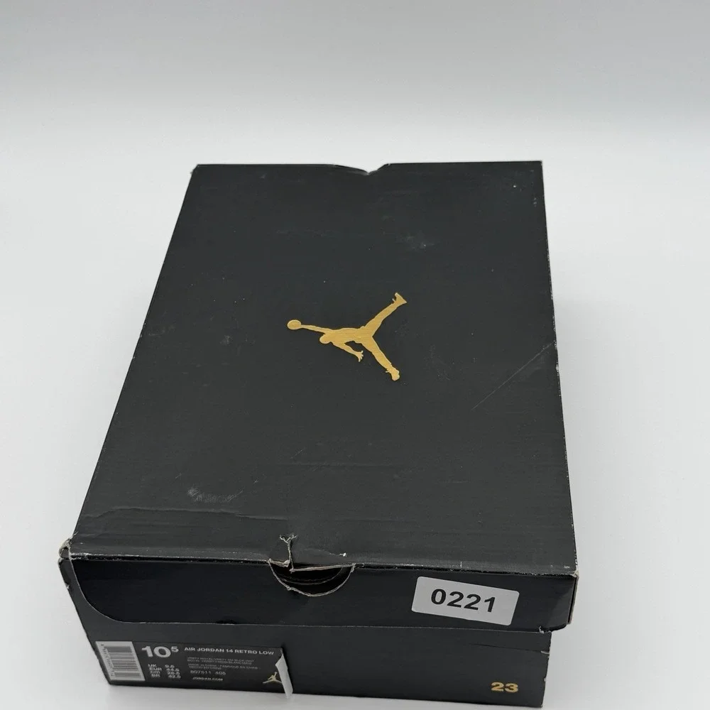 Jordan 14 Retro Low Laney (2015) 807511-405‎ Size 10.5 With OG Box